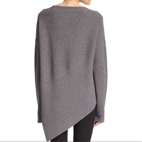 Brochu Walker Thandee Ribbed Asymmetrical Sweater Gray Woo blend Size XS - Picture 3 of 13